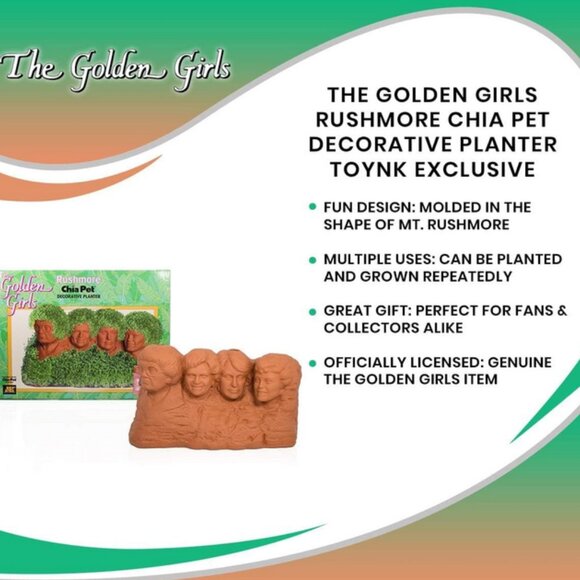Golden Girls Rushmore Chia Pet Decorative Planter - Picture 4 of 4